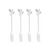 CONJUNTO_4PCS_GARFO_ACO_INOX_APERITIVOS_LEAVES_PRATA_WOLFF -2-